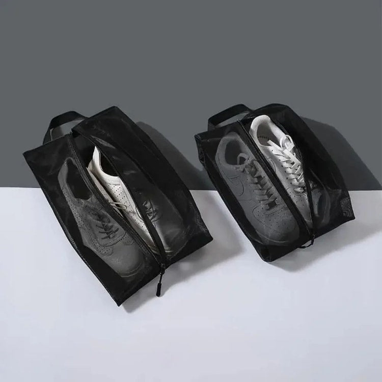 Travel Shoe Bag with Zipper, Shoe Storage Organizer, Portable Footwear Packing Bag, Reusable Shoe Pouch for Luggage and Home