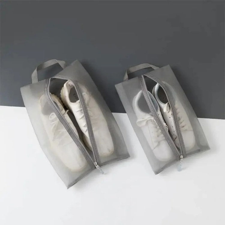 Travel Shoe Bag with Zipper, Shoe Storage Organizer, Portable Footwear Packing Bag, Reusable Shoe Pouch for Luggage and Home