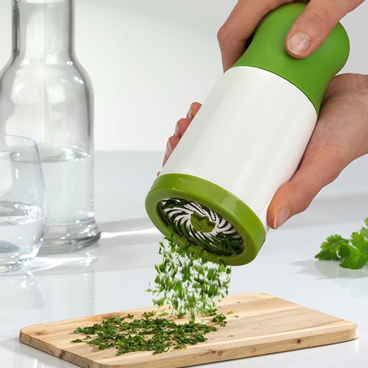 Manual Herb & Spice Grinder, Vegetable Chopper, Handheld Food Cutter, Compact Kitchen Tool for Herbs, Spices and Vegetables