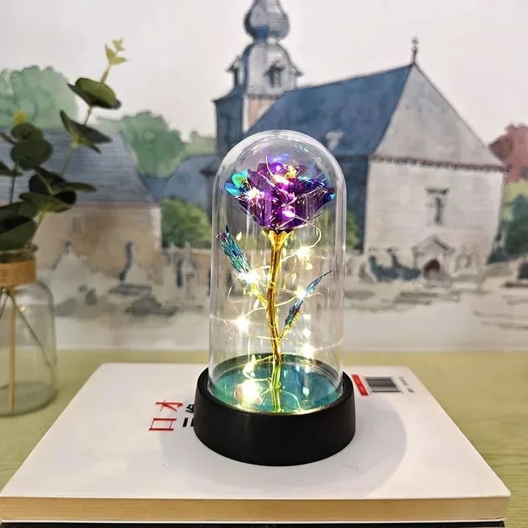 Artificial Rose Flower with LED Light Valentines Day Gift for Home Decor