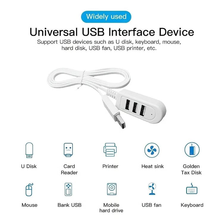 3-in-1 USB Splitter Socket – Multi-Port Charging & Data Hub Adapter