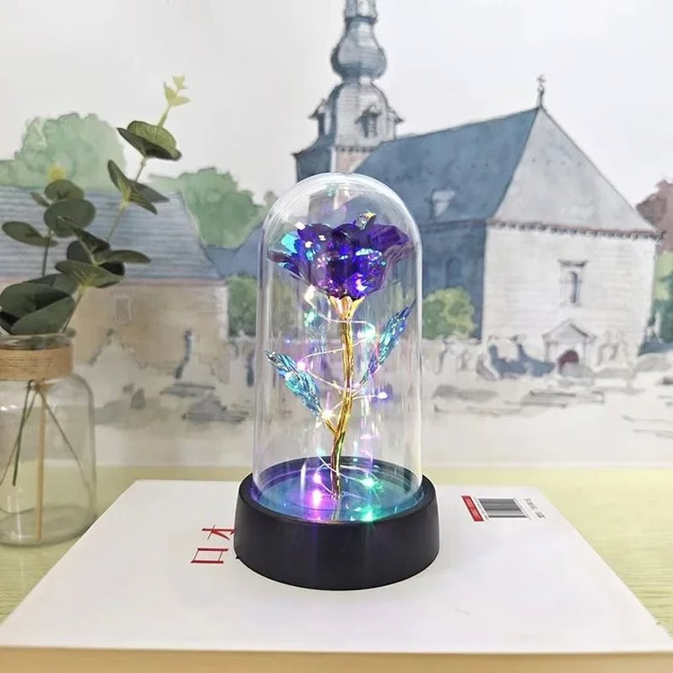 Artificial Rose Flower with LED Light Valentines Day Gift for Home Decor