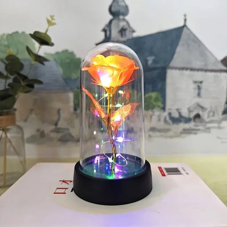 Artificial Rose Flower with LED Light Valentines Day Gift for Home Decor