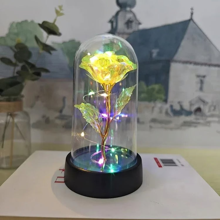 Artificial Rose Flower with LED Light Valentines Day Gift for Home Decor
