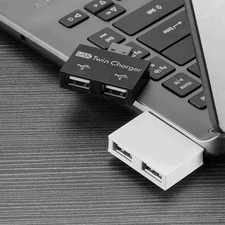 USB Dual-Port OTG Adapter – Charging & Data Splitter
