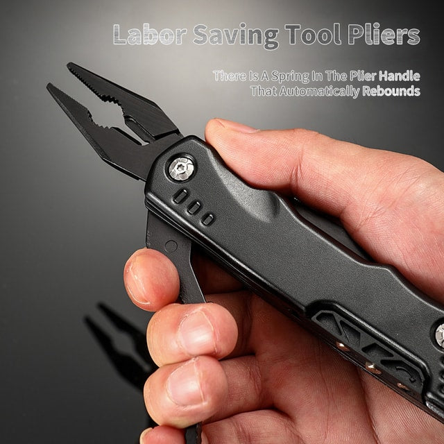Stainless Steel Multifunctional Camping Multi-Tool with Hammer, Pliers, Wrench & Utility Blade