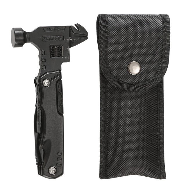 Stainless Steel Multifunctional Camping Multi-Tool with Hammer, Pliers, Wrench & Utility Blade