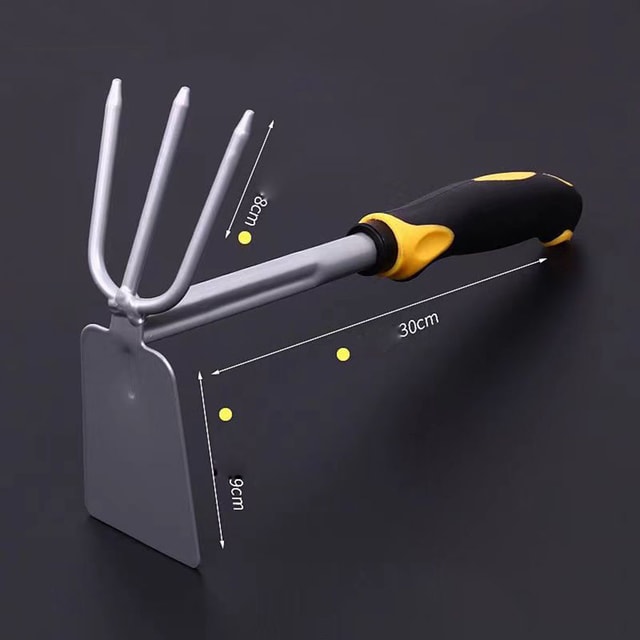 Dual-Purpose Gardening Hoe & Spade – Compact Digging and Weeding Tool for Potted Plants