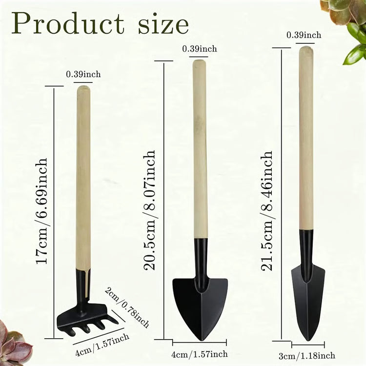 3-Piece Mini Garden Tools Set – Hand Tools for Planting, Gardening & Soil Work