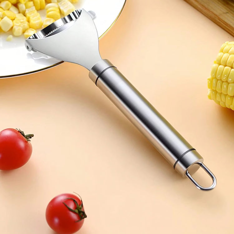 Stainless Steel Corn Peeler Stripper Tool with Serrated Cob Shaver