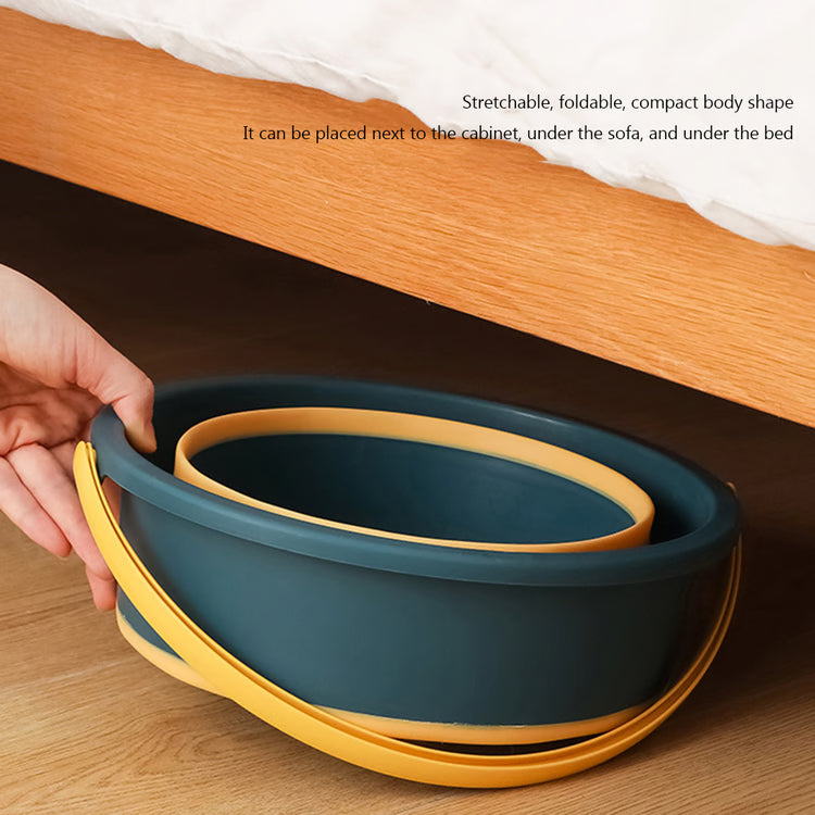 Silicone Folding Portable Bucket with Cover – Compact Camping, Car Wash & Outdoor Use
