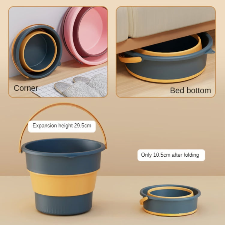 Silicone Folding Portable Bucket with Cover – Compact Camping, Car Wash & Outdoor Use
