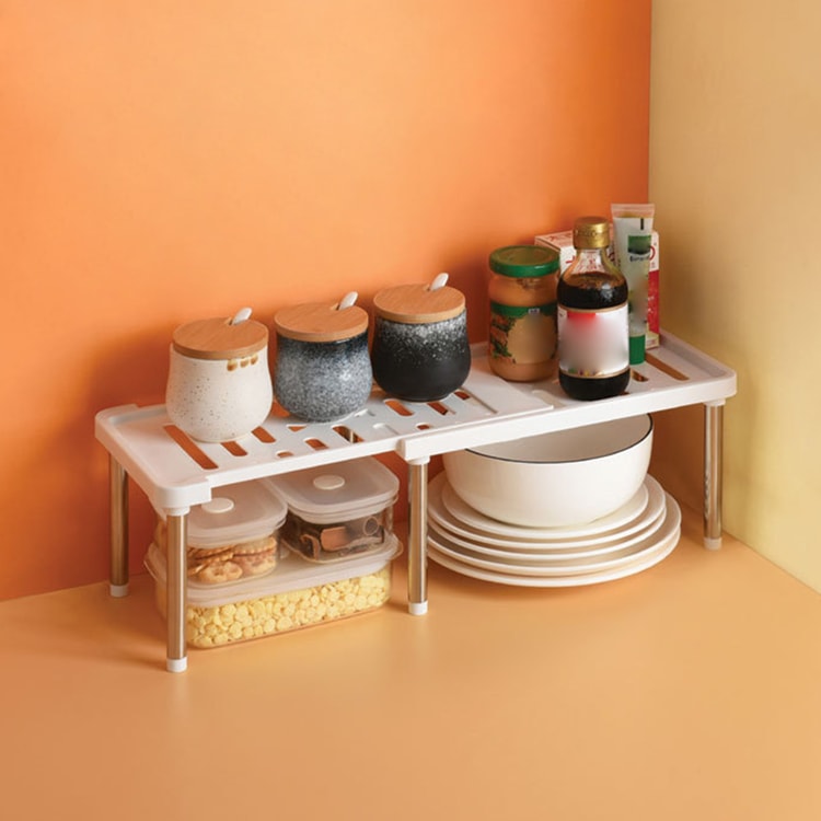 Adjustable Under Sink Organizer Expandable Kitchen Storage Rack