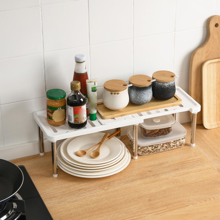 Adjustable Under Sink Organizer Expandable Kitchen Storage Rack