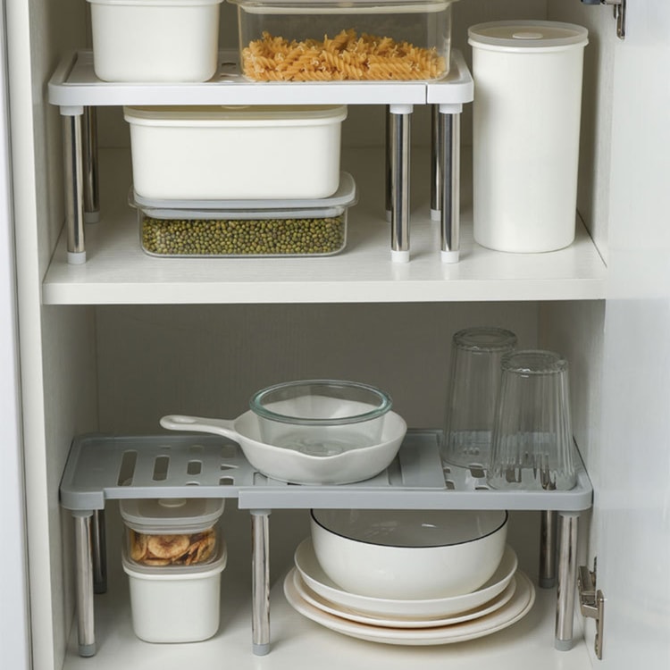 Adjustable Under Sink Organizer Expandable Kitchen Storage Rack