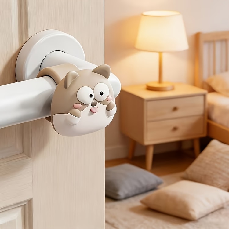 Cute Door Handle Protector Anti Collision Pad Cartoon Wall Cushion