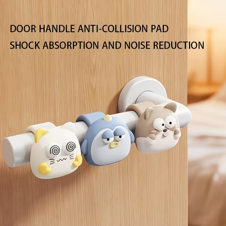 Cute Door Handle Protector Anti Collision Pad Cartoon Wall Cushion