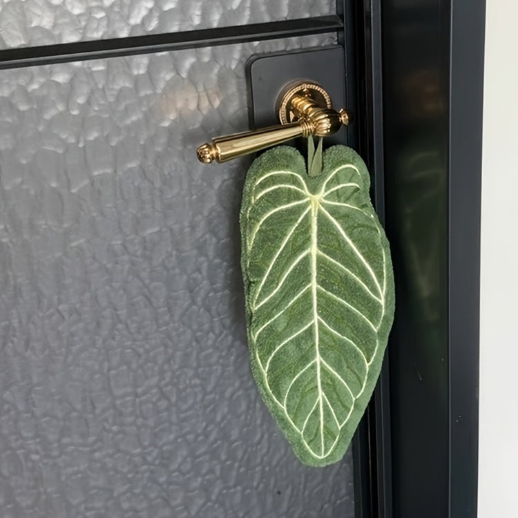 Tropical Leaf Bathroom Kitchen Towel, Quick Dry Plant Towels Ultra Absorbent, Hand Thumb Towel with Hanging Loop