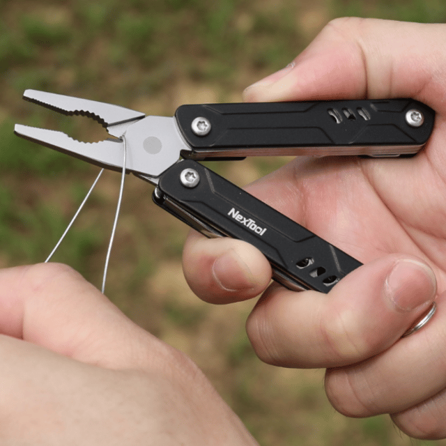 Compact Portable Multi-Tool Pliers with Scissors, Screwdrivers & Bottle Opener