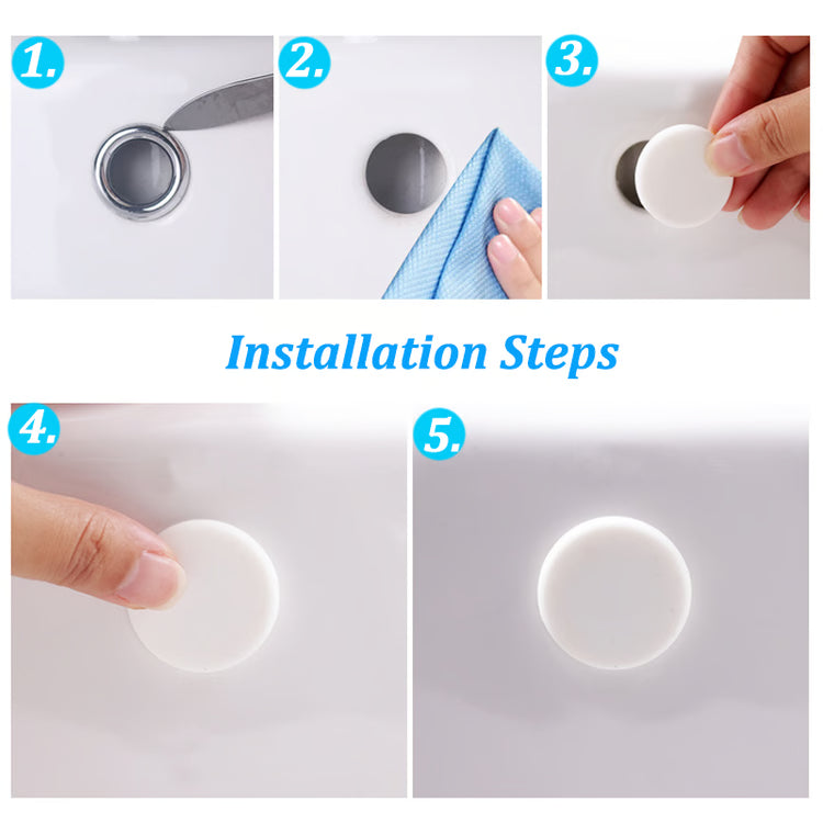 Universal Sink Overflow Ring Set – Leakproof Drain Plug Kit for Bathroom, Kitchen & Bathtub