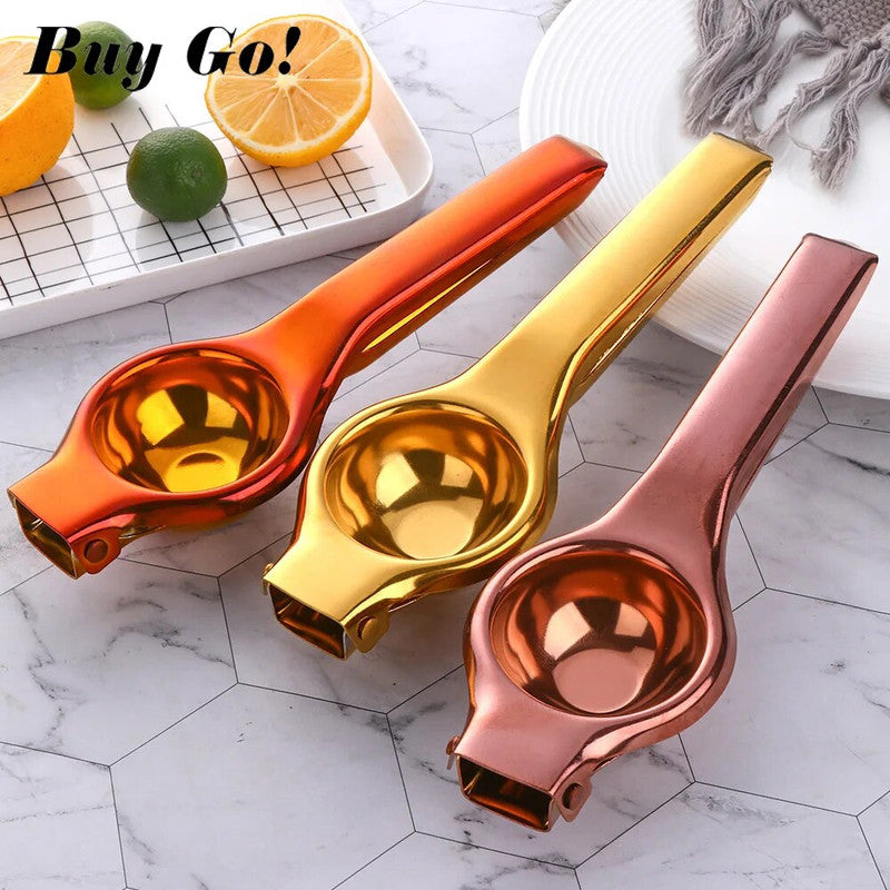 Stainless Steel Manual Juicer: Handy Lemon & Orange Squeezer for Home Kitchen