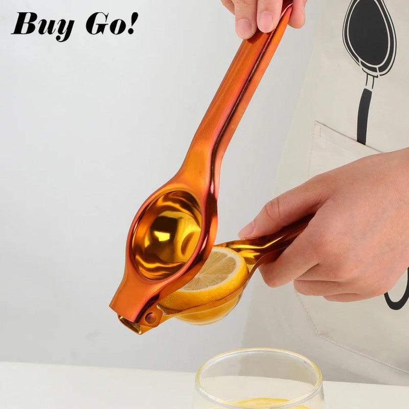 Stainless Steel Manual Juicer: Handy Lemon & Orange Squeezer for Home Kitchen
