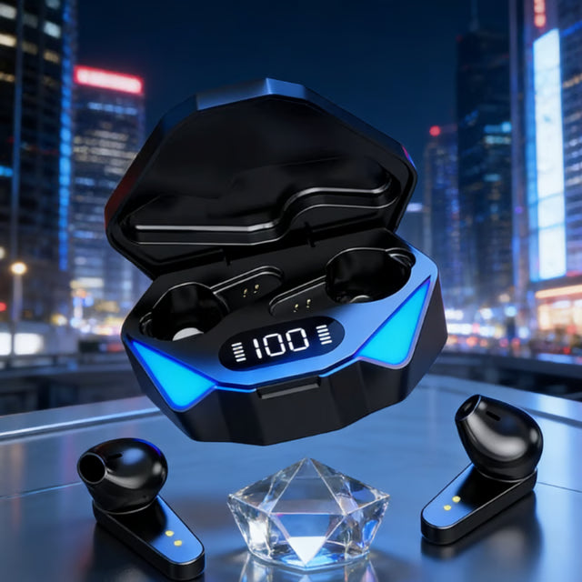 Bluetooth Low-Latency Gaming Earbuds with Built-In Microphone