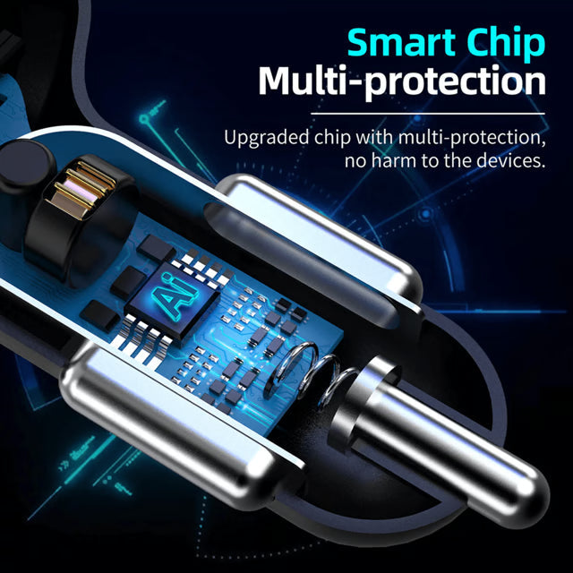 4 Port USB Car Charger Adapter for Compatible USB Devices