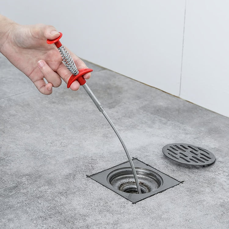 Metal Wire Drain Cleaning Tool – Flexible Pipe & Sink Clog Remover