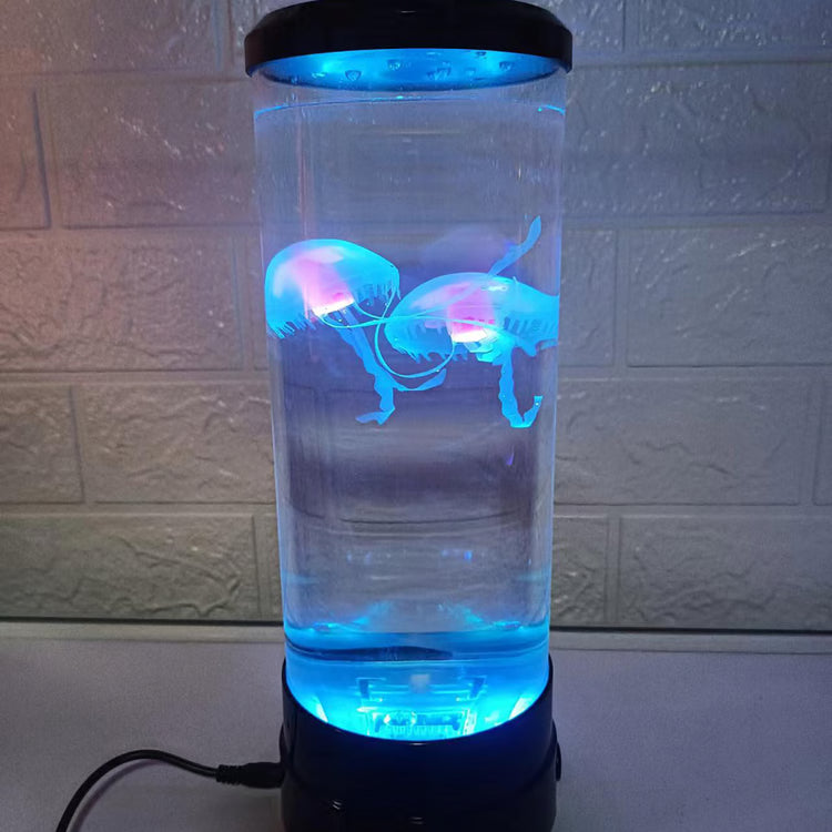LED Jellyfish Aquarium Night Light – 7-Color Changing Mood Lamp