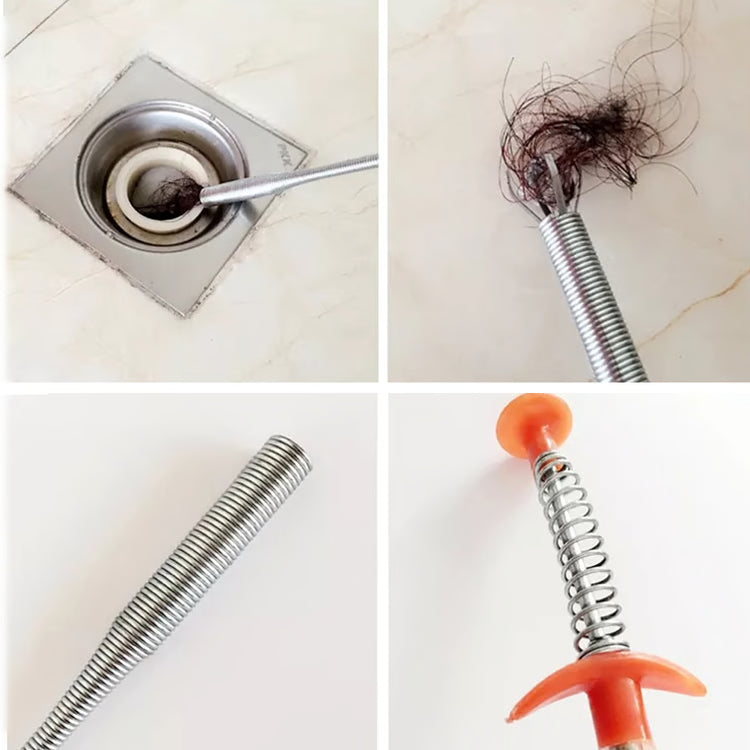 Metal Wire Drain Cleaning Tool – Flexible Pipe & Sink Clog Remover