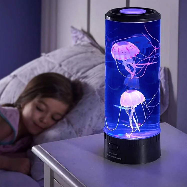 LED Jellyfish Aquarium Night Light – 7-Color Changing Mood Lamp