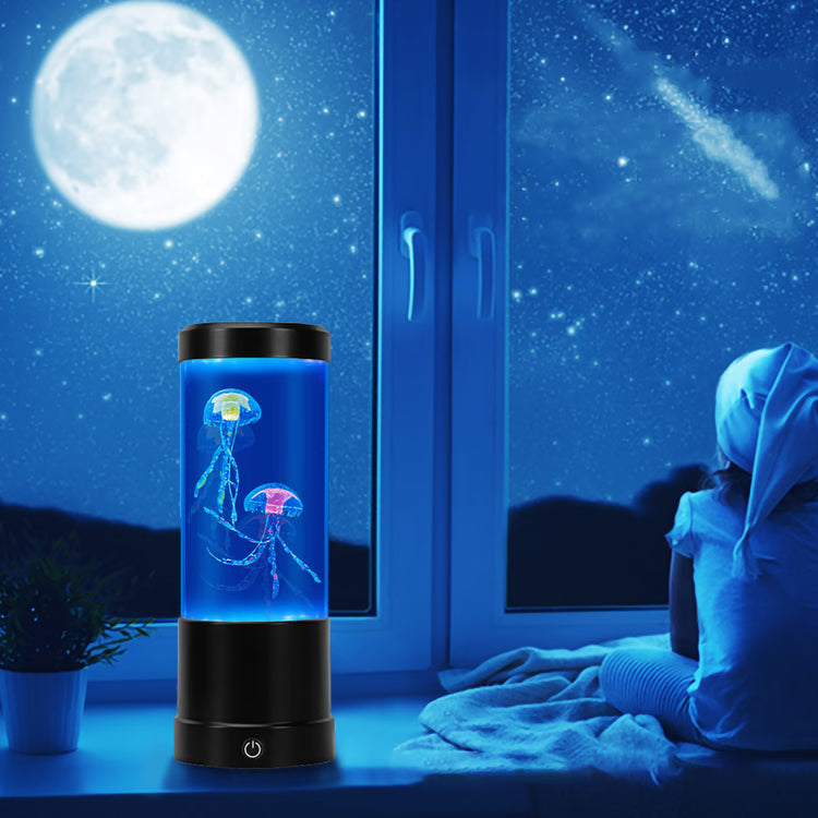 LED Jellyfish Aquarium Night Light – 7-Color Changing Mood Lamp