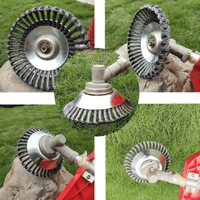 Steel Wire Brush Attachment for String Trimmers & Brush Cutters