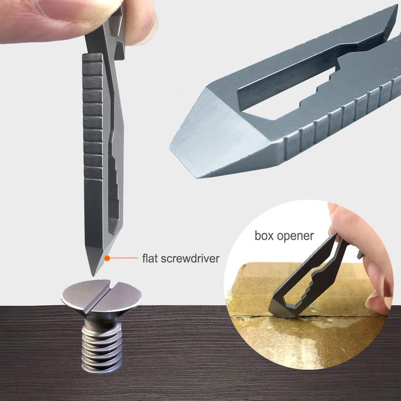 Stainless Steel Wrench Tool, Portable Bottle Opener, Outdoor Hiking Camping Gear, Hot Sale Multifunction Gadget