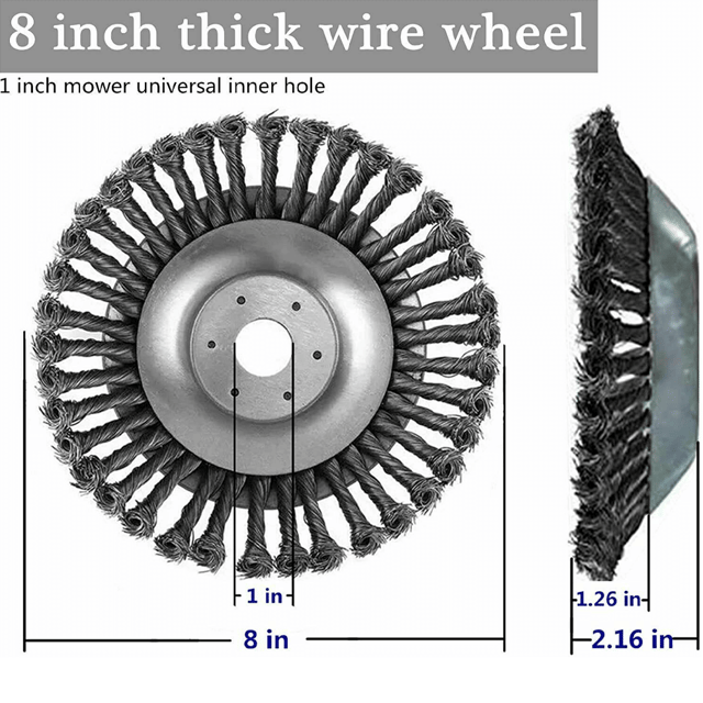 Steel Wire Brush Attachment for String Trimmers & Brush Cutters