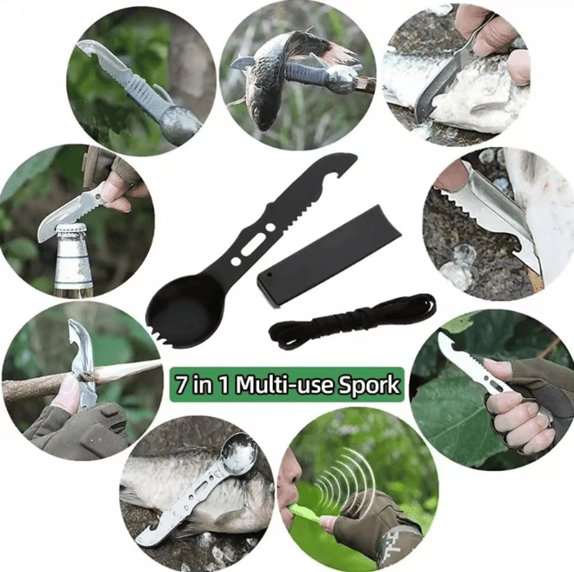 13-Piece Outdoor Utility Tool Kit for Camping, Hiking & Travel