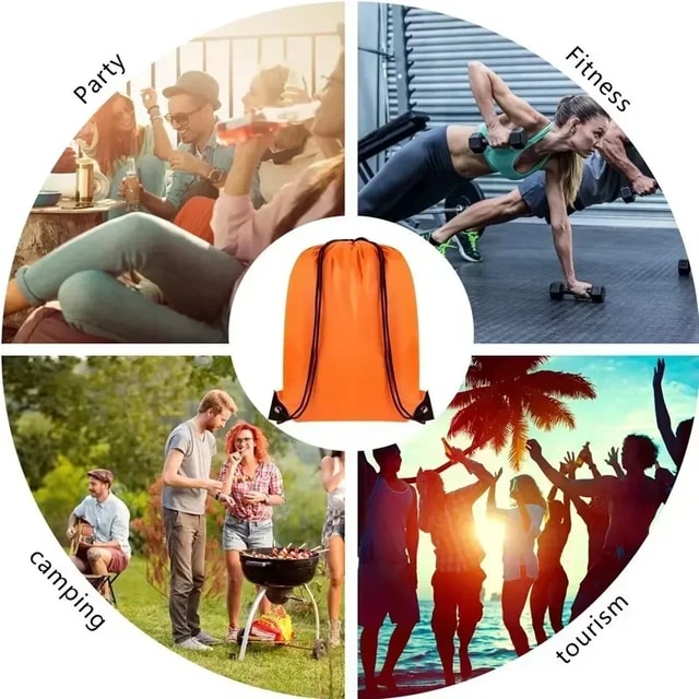 Portable Drawstring Backpack for Gym, Travel & Outdoor Use