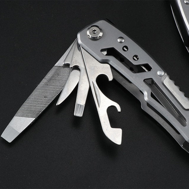 Multifunctional Stainless Steel Folding Multi-Tool with Pliers, Blade & Screwdriver