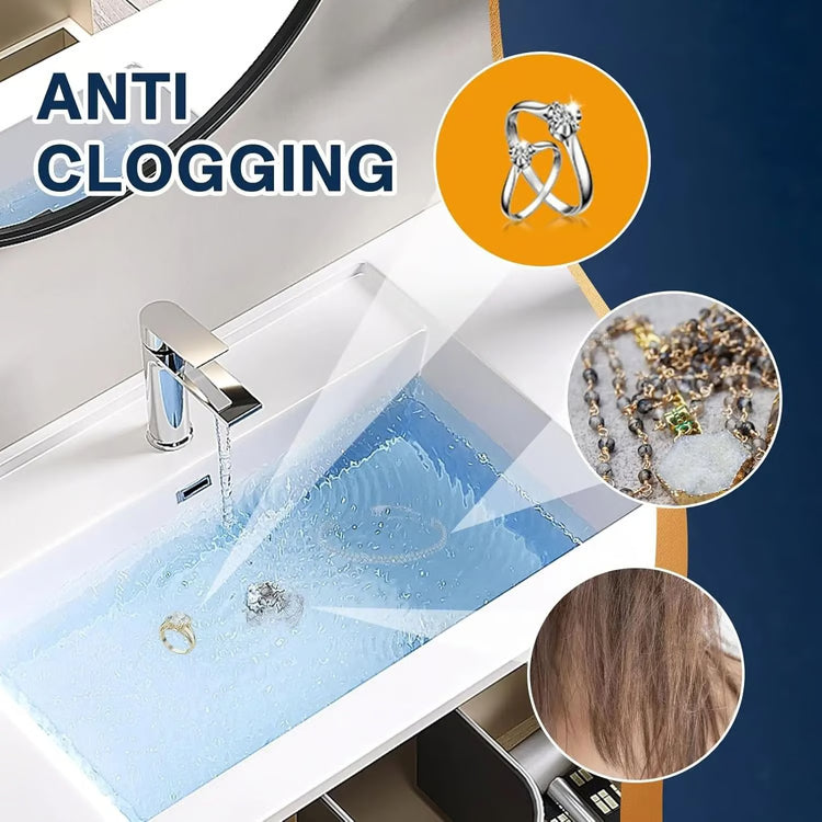 Pop-Up Bathroom Sink Drain Strainer – Removable Stainless Steel Hair Catcher & Drain Stopper
