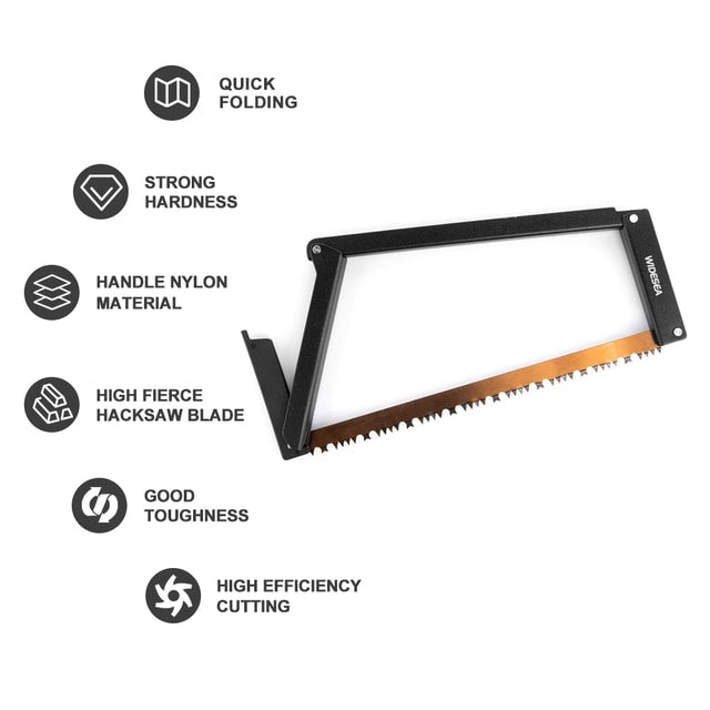 32cm Folding Camping Saw with Manganese Steel Blade for Pruning & Wood Cutting