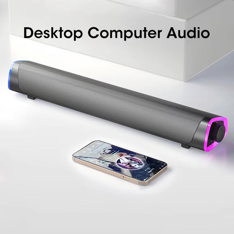 Wireless Bluetooth Speaker Bar with Stereo Sound & Subwoofer for Laptops and PCs – Wired Speaker