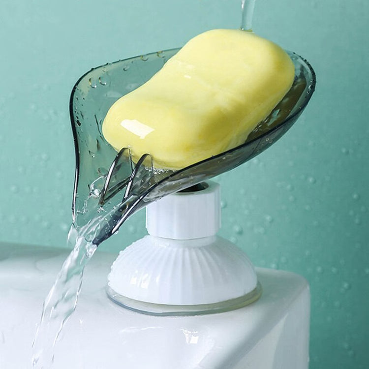 Stylish Rotating Leaf Shaped Self Draining Soap Holder