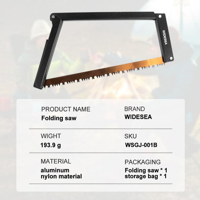32cm Folding Camping Saw with Manganese Steel Blade for Pruning & Wood Cutting