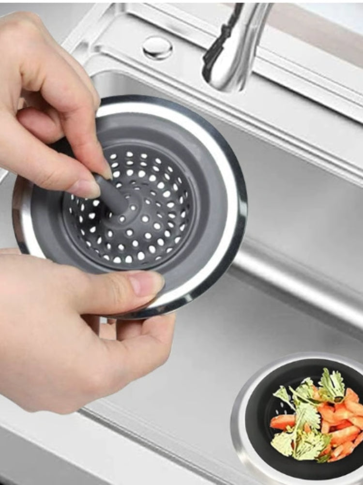 Silicone Sink Drain Strainer – Hair & Food Catcher for Kitchen and Bathroom
