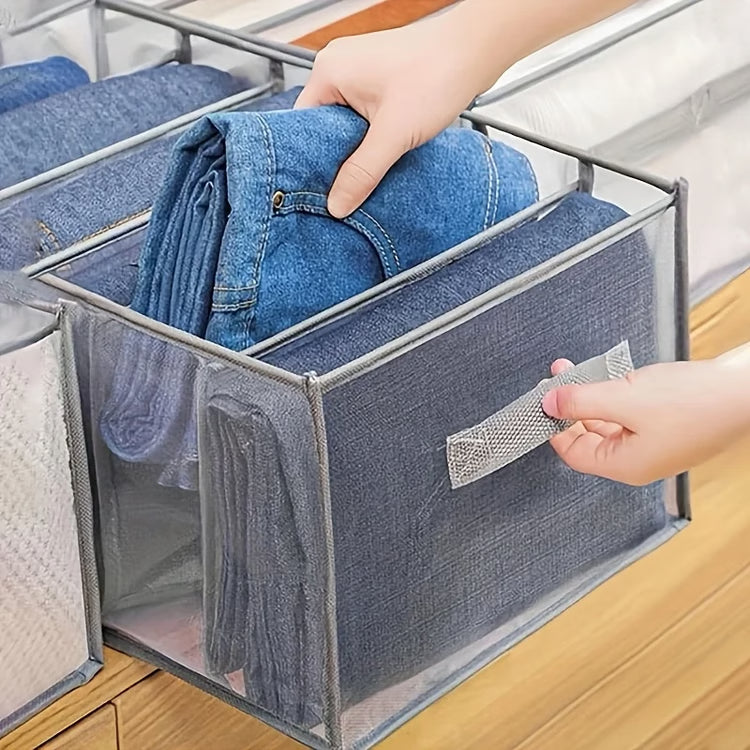Foldable Wardrobe Organizer with Handles – Clothes Storage Bag and Fabric Storage Box