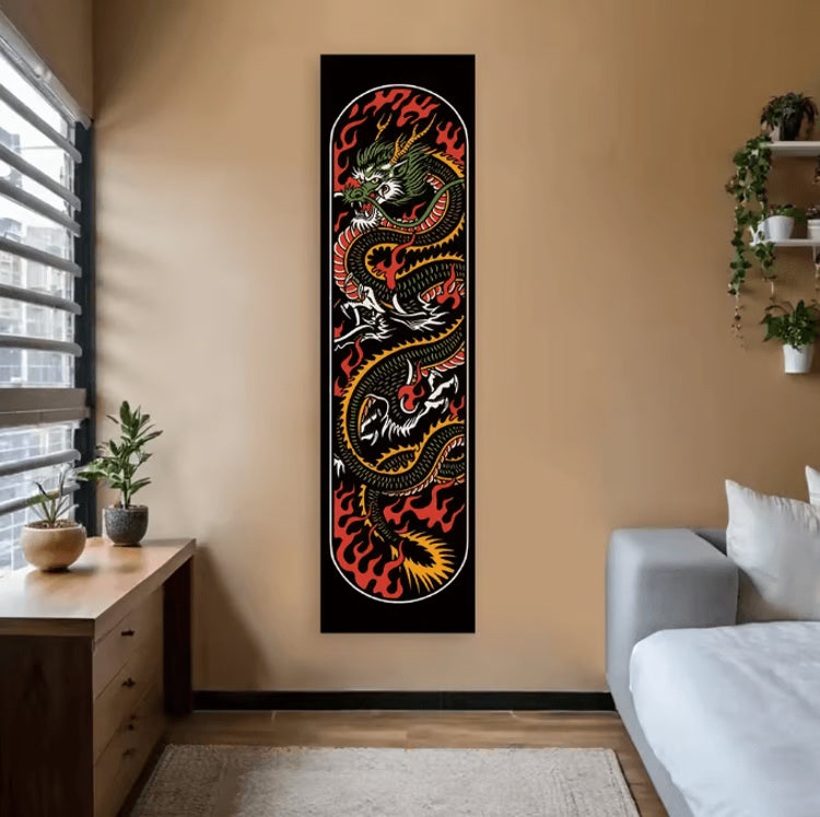 Japanese Wave Tapestry – Red Sun Wall Hanging Aesthetic Ocean Landscape Decor