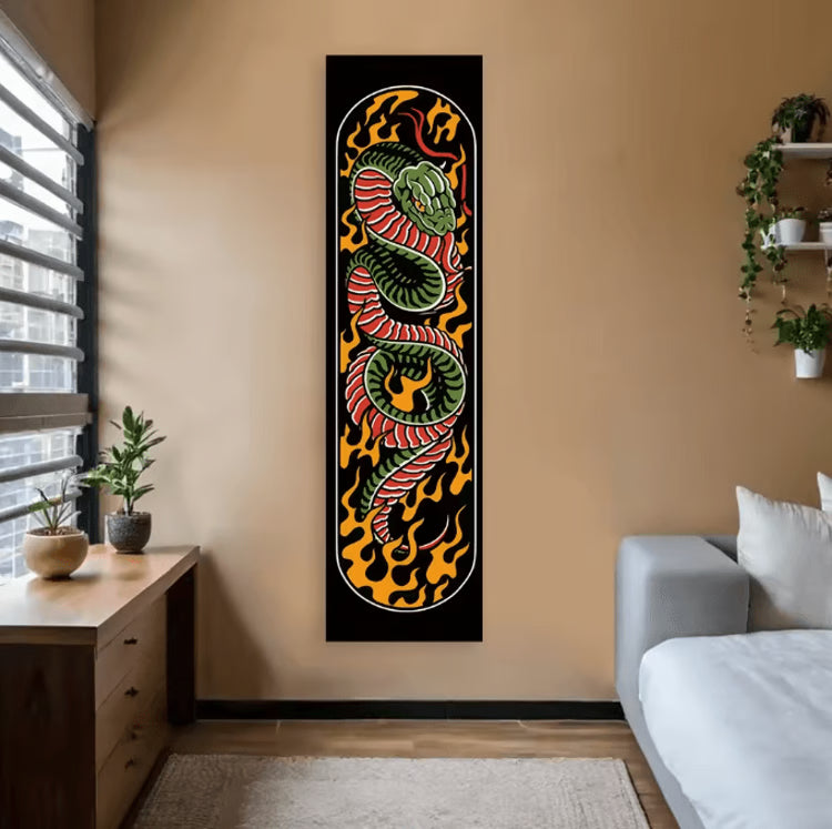 Japanese Wave Tapestry – Red Sun Wall Hanging Aesthetic Ocean Landscape Decor