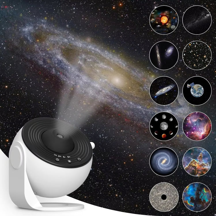 Rotating Galaxy Star Projector Night Light – Planetarium Lamp for Bedroom Decor