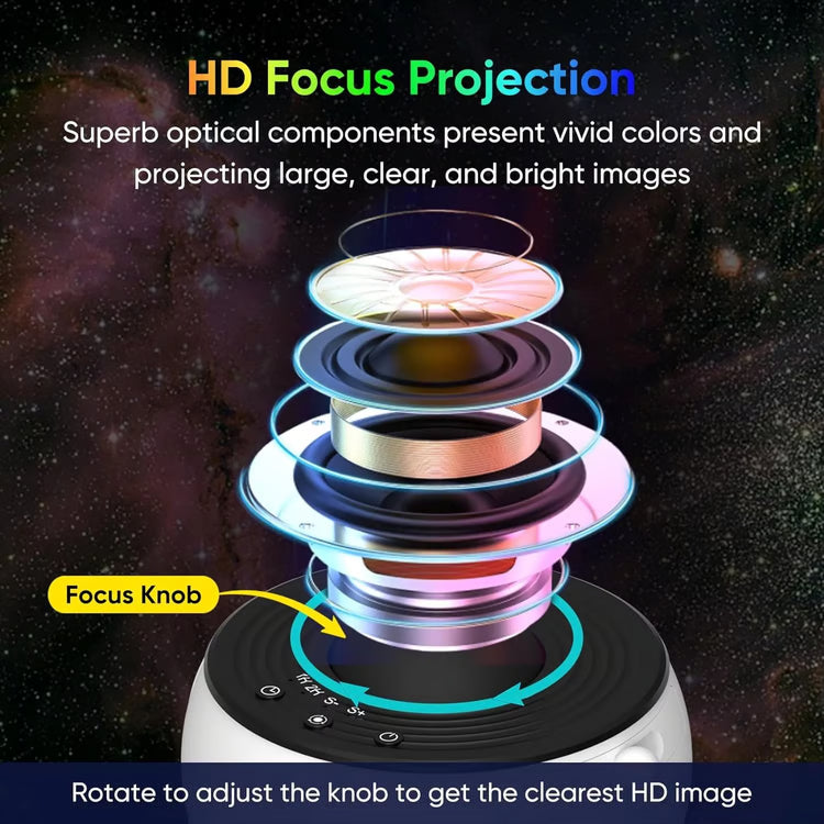 Rotating Galaxy Star Projector Night Light – Planetarium Lamp for Bedroom Decor